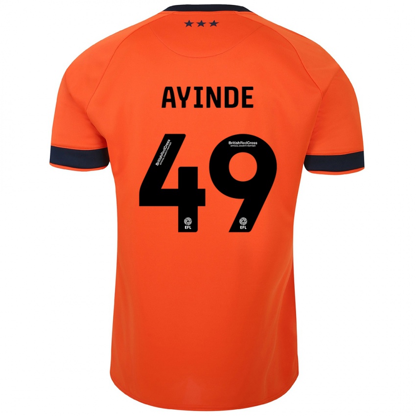 Hombre Camiseta Leon Ayinde #49 Naranja 2ª Equipación 2023/24 La Camisa México