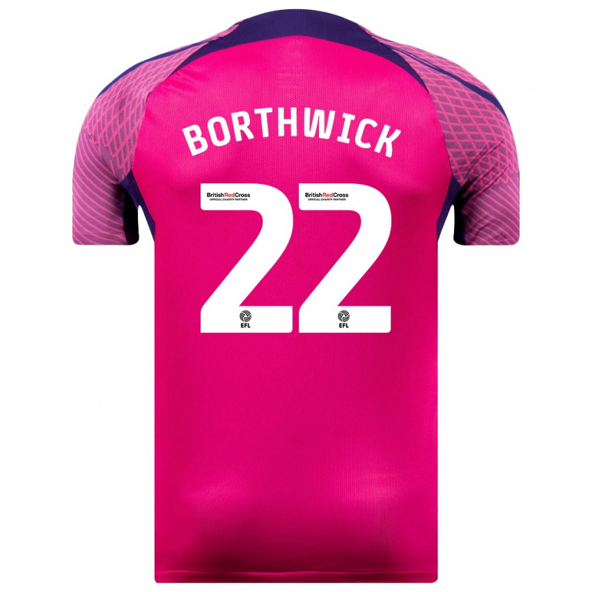 Hombre Camiseta Megan Borthwick #22 Morado 2ª Equipación 2023/24 La Camisa México