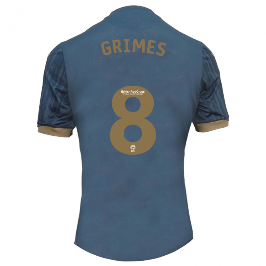 Hombre Camiseta Matt Grimes #8 Verde Azulado Oscuro 2ª Equipación 2023/24 La Camisa México