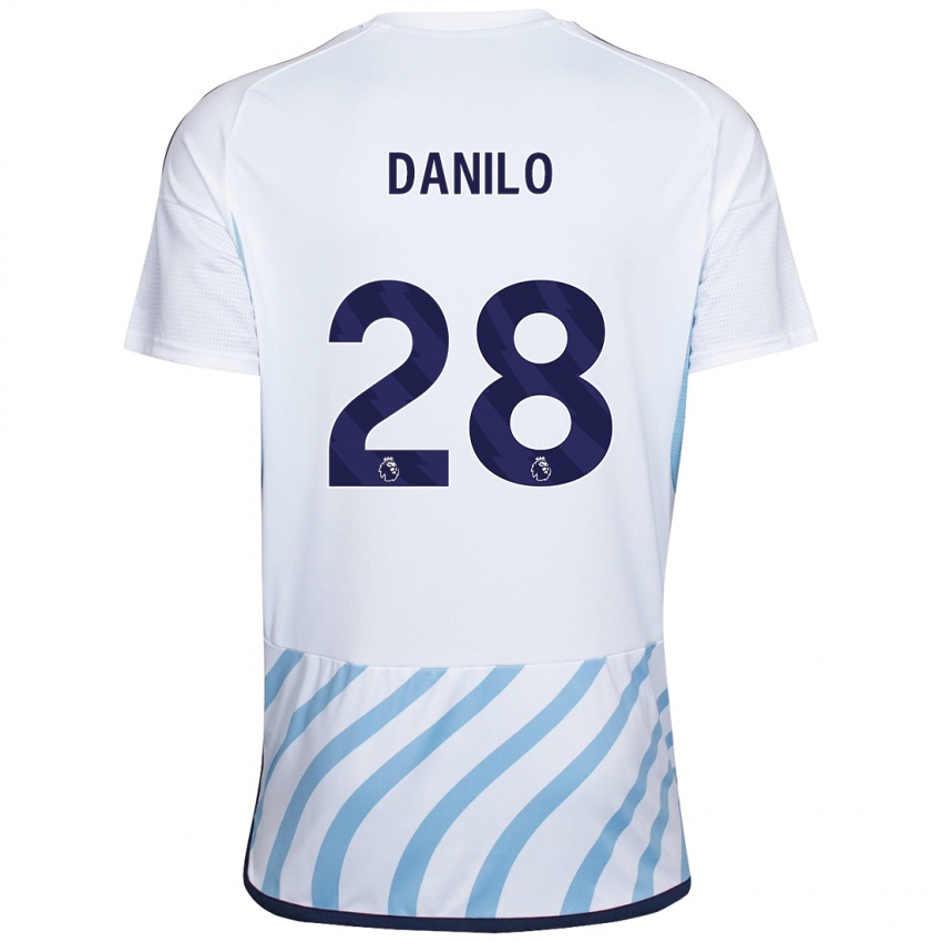 Hombre Camiseta Danilo #28 Blanco Azul 2ª Equipación 2023/24 La Camisa México