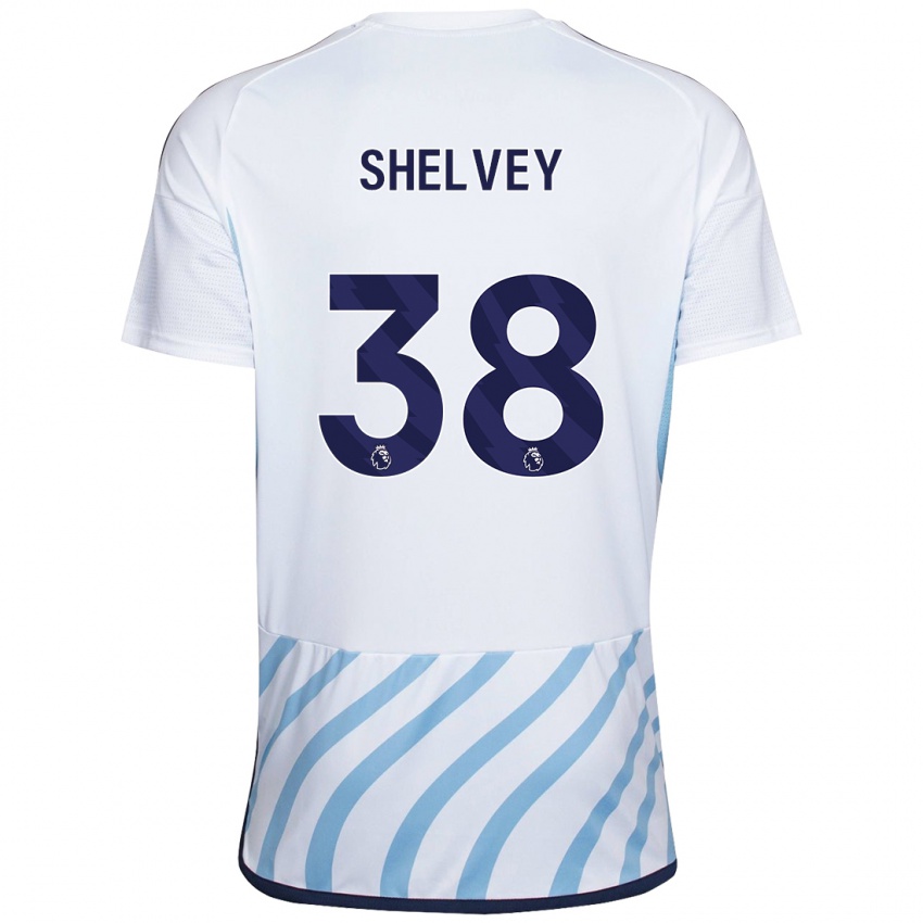 Hombre Camiseta George Shelvey #38 Blanco Azul 2ª Equipación 2023/24 La Camisa México