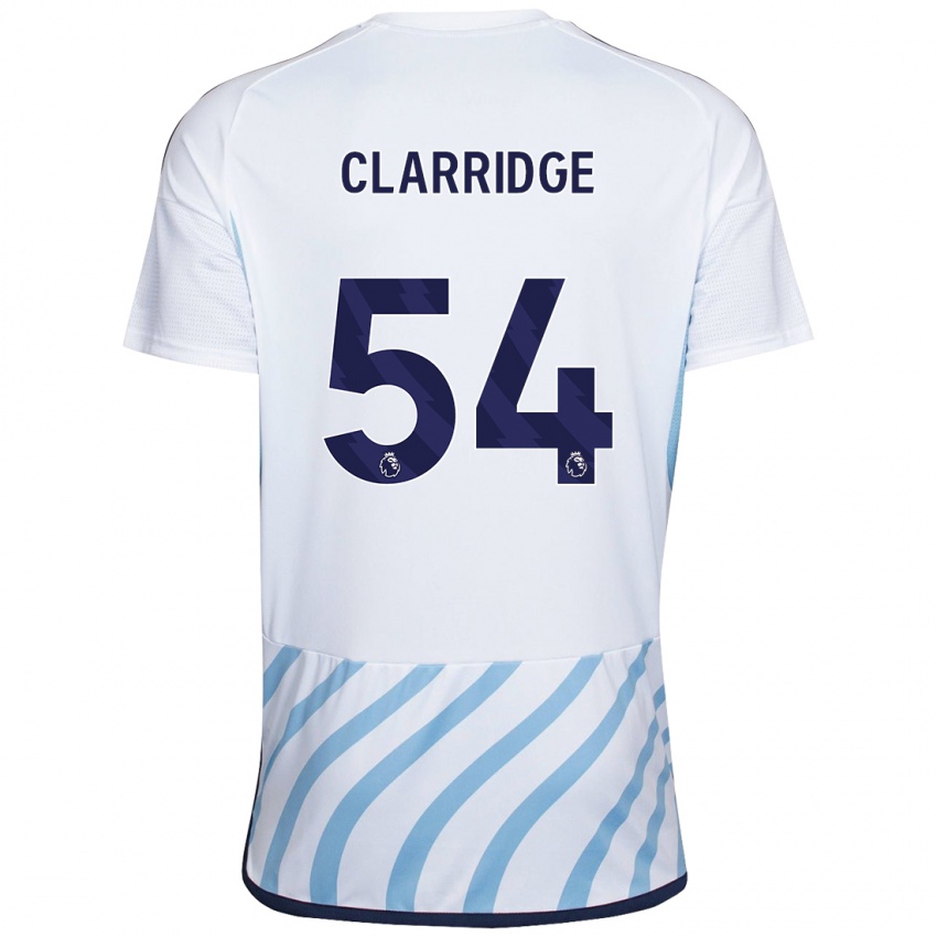 Hombre Camiseta James Clarridge #54 Blanco Azul 2ª Equipación 2023/24 La Camisa México