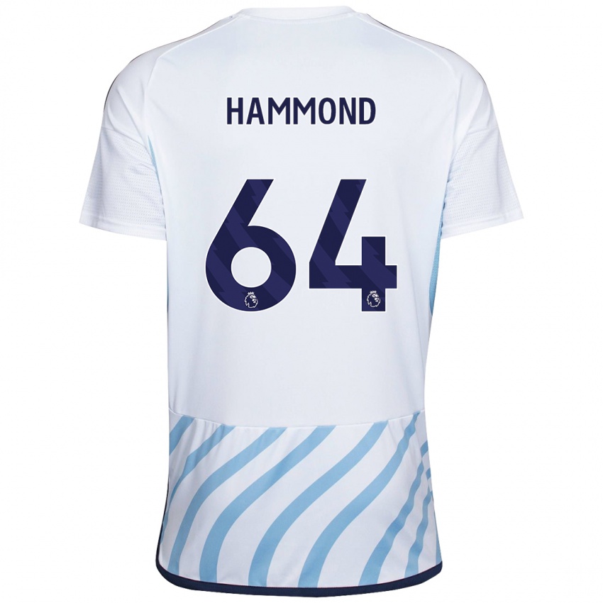 Hombre Camiseta Ben Hammond #64 Blanco Azul 2ª Equipación 2023/24 La Camisa México