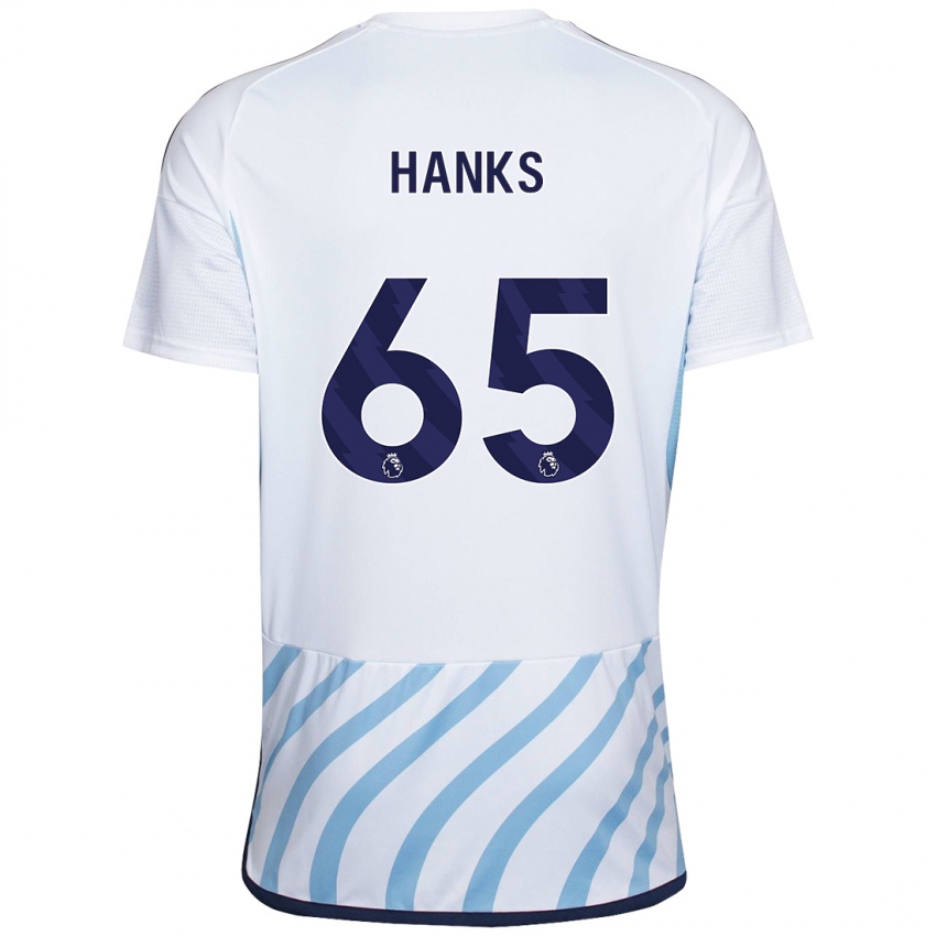 Hombre Camiseta Justin Hanks #65 Blanco Azul 2ª Equipación 2023/24 La Camisa México