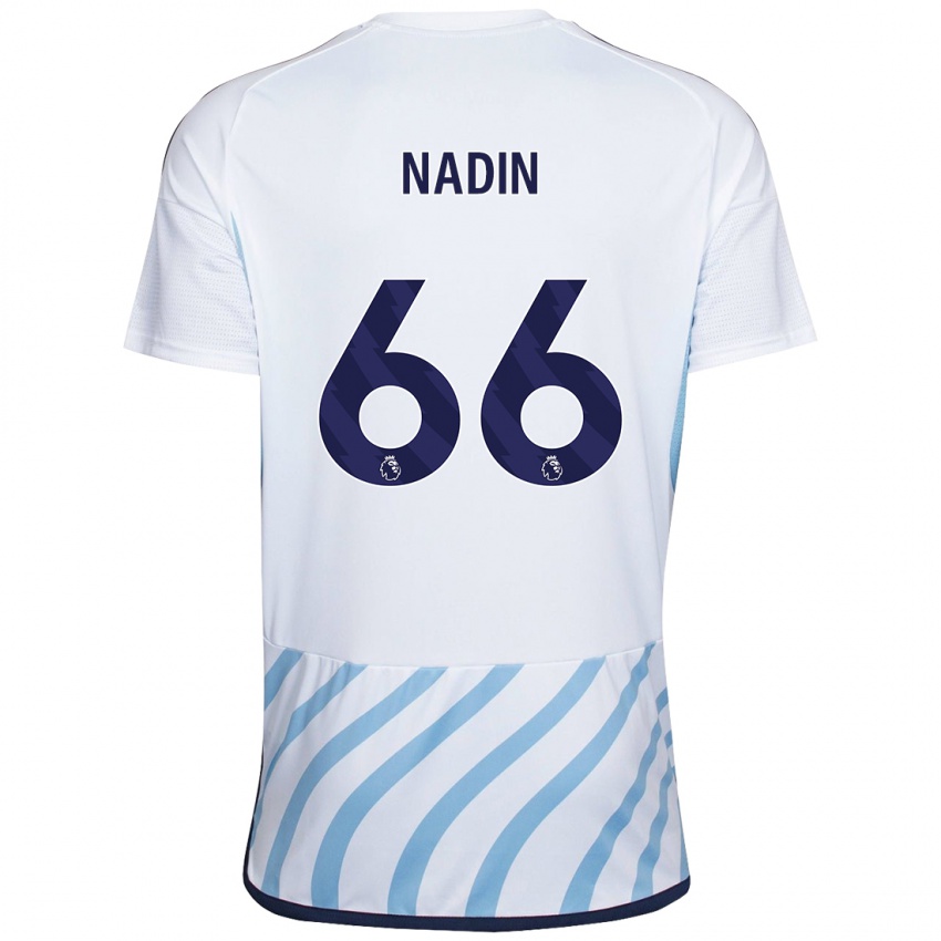 Hombre Camiseta Jack Nadin #66 Blanco Azul 2ª Equipación 2023/24 La Camisa México