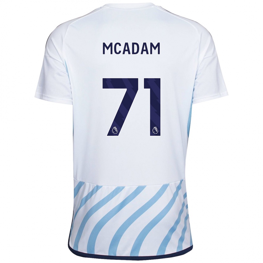 Hombre Camiseta Kyle Mcadam #71 Blanco Azul 2ª Equipación 2023/24 La Camisa México