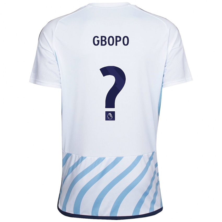 Hombre Camiseta Tony Gbopo #0 Blanco Azul 2ª Equipación 2023/24 La Camisa México