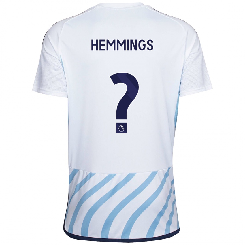 Hombre Camiseta George Hemmings #0 Blanco Azul 2ª Equipación 2023/24 La Camisa México