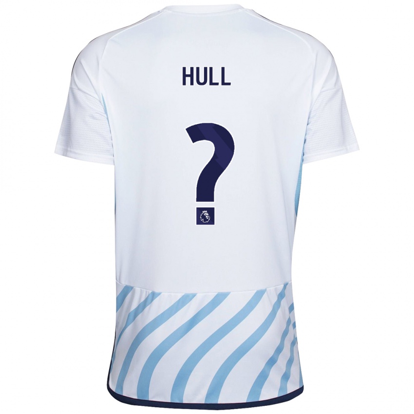 Hombre Camiseta Ethan Hull #0 Blanco Azul 2ª Equipación 2023/24 La Camisa México