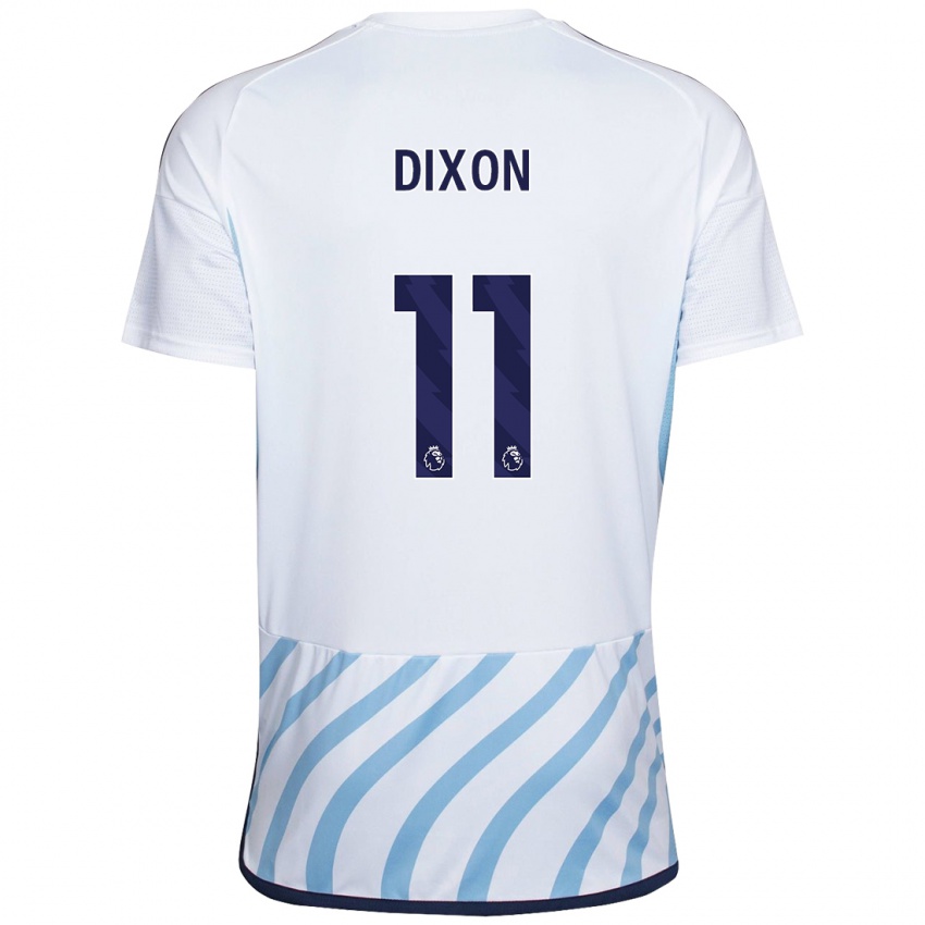 Hombre Camiseta Chloe Dixon #11 Blanco Azul 2ª Equipación 2023/24 La Camisa México