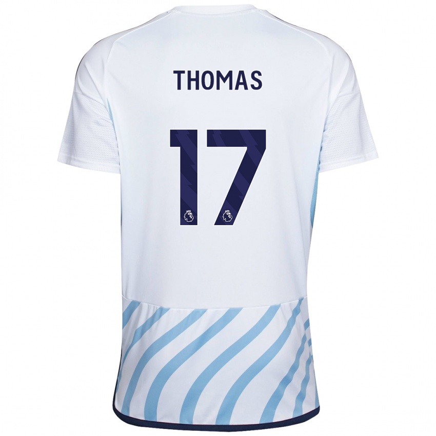 Hombre Camiseta Freya Thomas #17 Blanco Azul 2ª Equipación 2023/24 La Camisa México