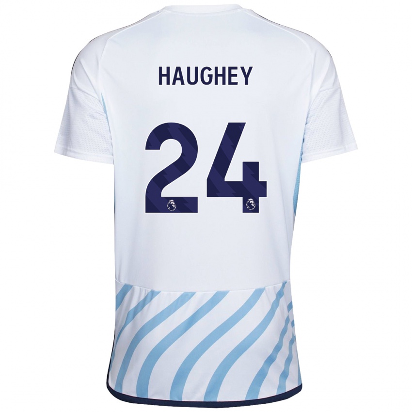 Hombre Camiseta Ella Haughey #24 Blanco Azul 2ª Equipación 2023/24 La Camisa México