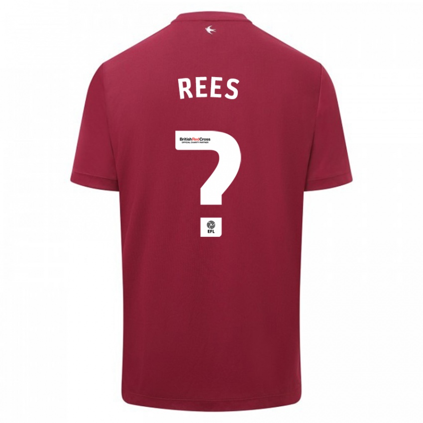 Hombre Camiseta Osian Rees #0 Rojo 2ª Equipación 2023/24 La Camisa México