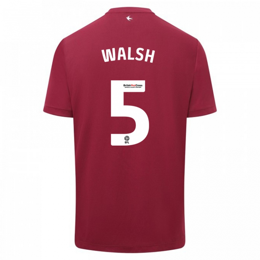 Hombre Camiseta Siobhan Walsh #5 Rojo 2ª Equipación 2023/24 La Camisa México