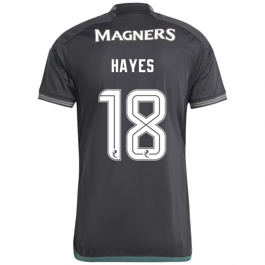 Hombre Camiseta Caitlin Hayes #18 Negro 2ª Equipación 2023/24 La Camisa México
