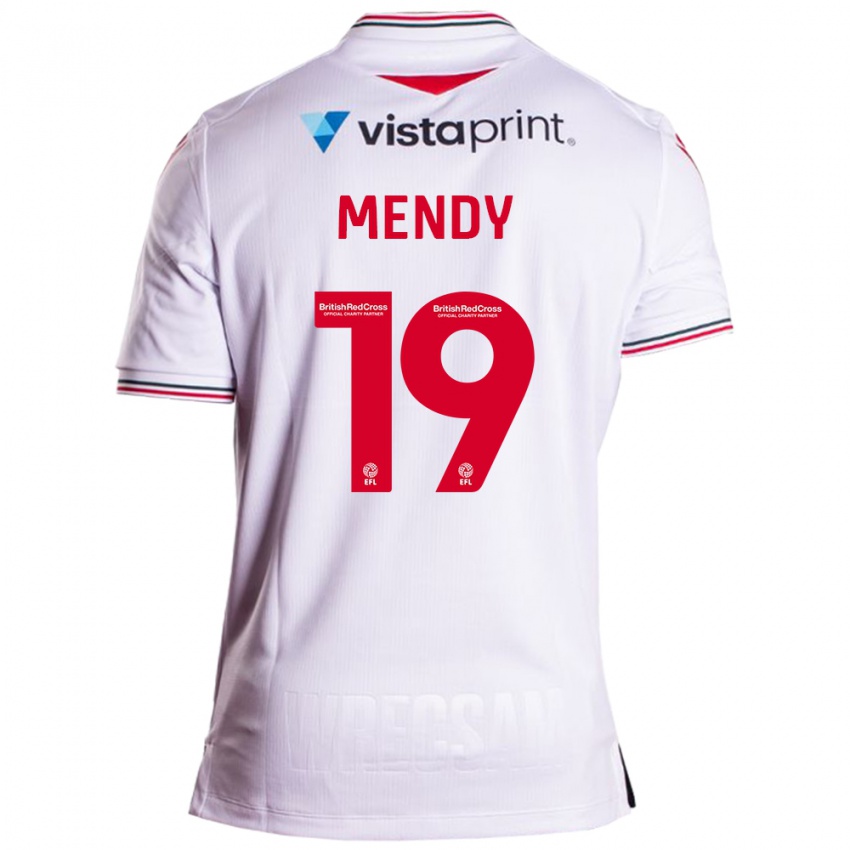 Hombre Camiseta Jacob Mendy #19 Blanco 2ª Equipación 2023/24 La Camisa México