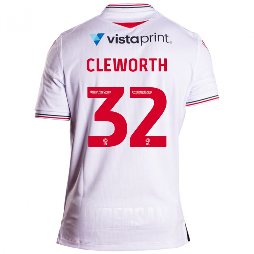 Hombre Camiseta Max Cleworth #32 Blanco 2ª Equipación 2023/24 La Camisa México