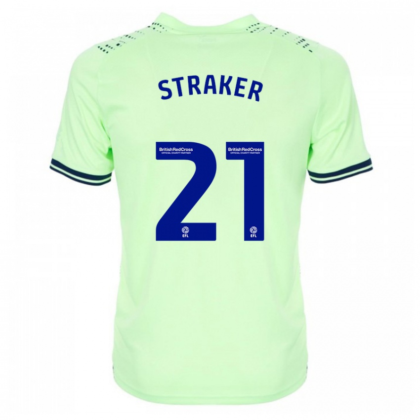 Hombre Camiseta Jannelle Straker #21 Armada 2ª Equipación 2023/24 La Camisa México