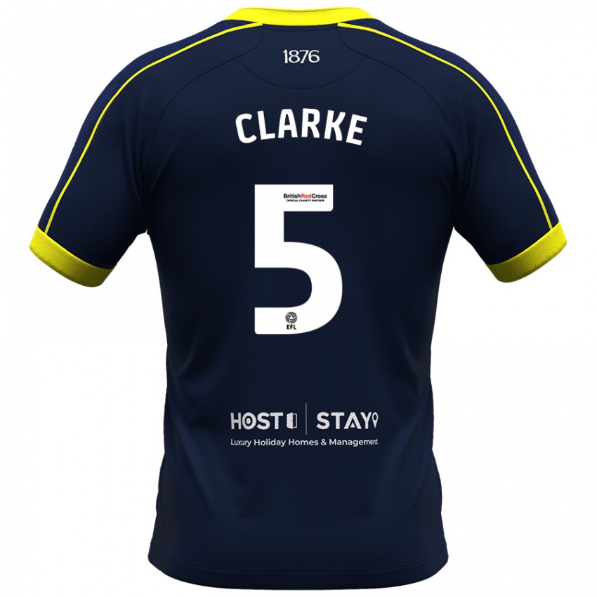 Hombre Camiseta Matt Clarke #5 Armada 2ª Equipación 2023/24 La Camisa México