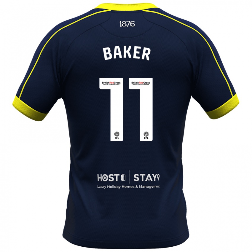 Hombre Camiseta Ella Baker #11 Armada 2ª Equipación 2023/24 La Camisa México