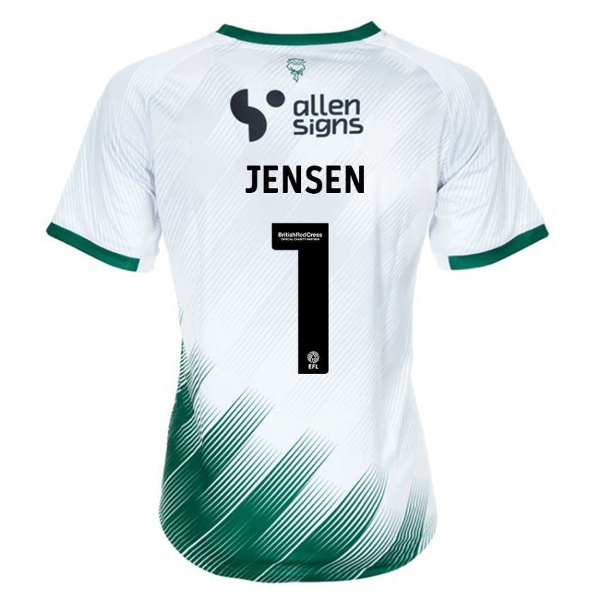 Hombre Camiseta Lukas Jensen #1 Blanco 2ª Equipación 2023/24 La Camisa México