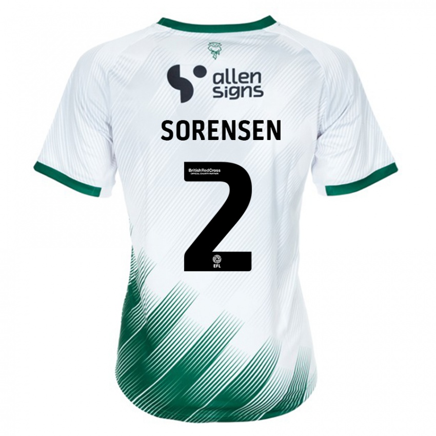 Hombre Camiseta Lasse Sörensen #2 Blanco 2ª Equipación 2023/24 La Camisa México