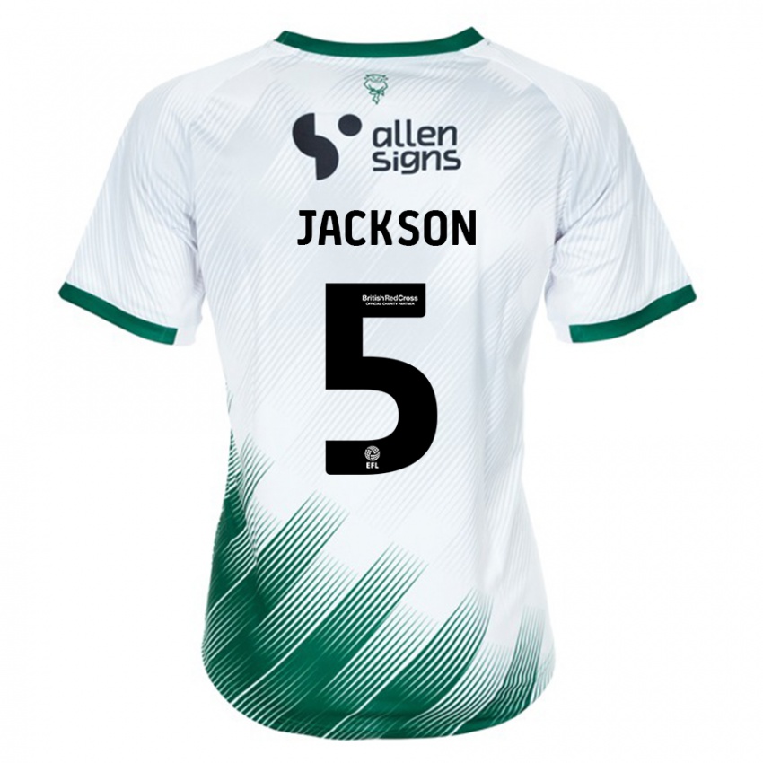 Hombre Camiseta Adam Jackson #5 Blanco 2ª Equipación 2023/24 La Camisa México