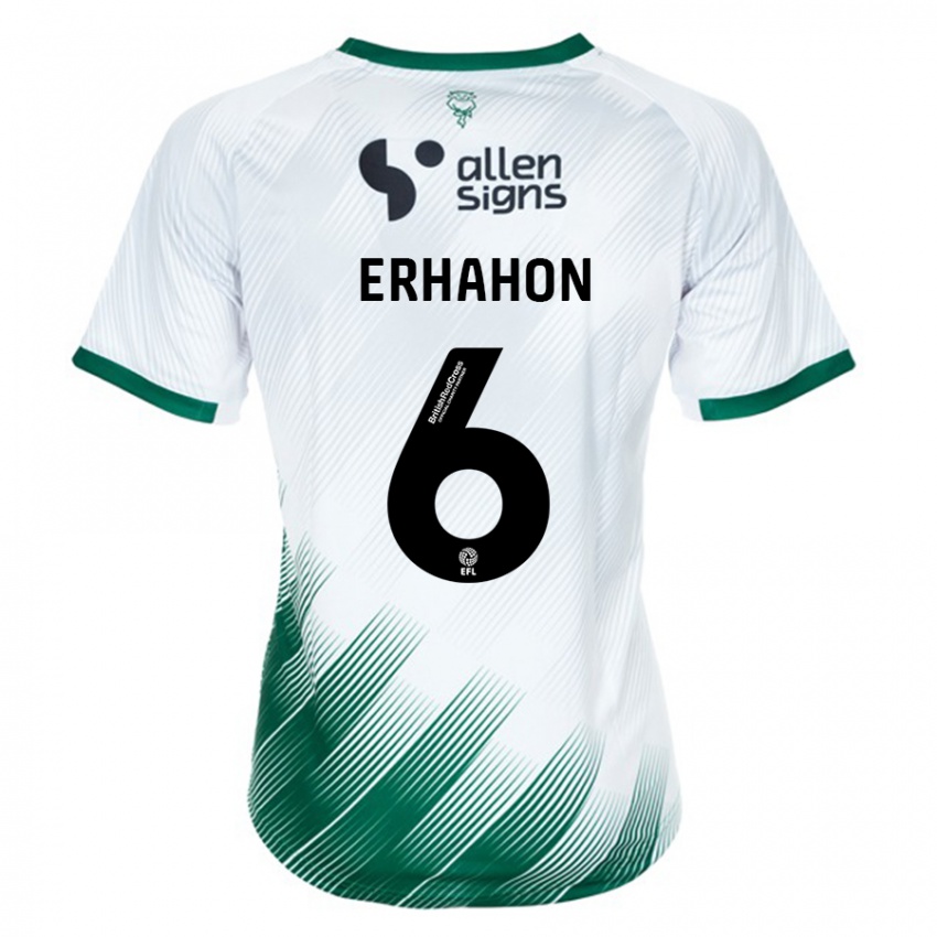 Hombre Camiseta Ethan Erhahon #6 Blanco 2ª Equipación 2023/24 La Camisa México