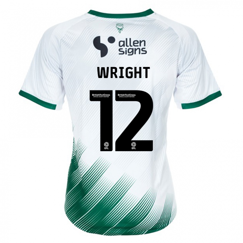 Hombre Camiseta Jordan Wright #12 Blanco 2ª Equipación 2023/24 La Camisa México