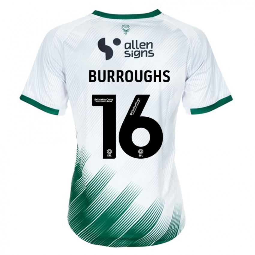 Hombre Camiseta Jack Burroughs #16 Blanco 2ª Equipación 2023/24 La Camisa México