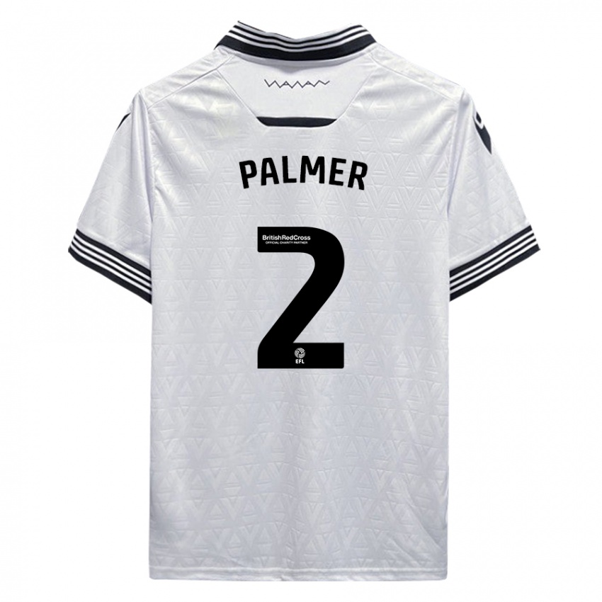 Hombre Camiseta Liam Palmer #2 Blanco 2ª Equipación 2023/24 La Camisa México