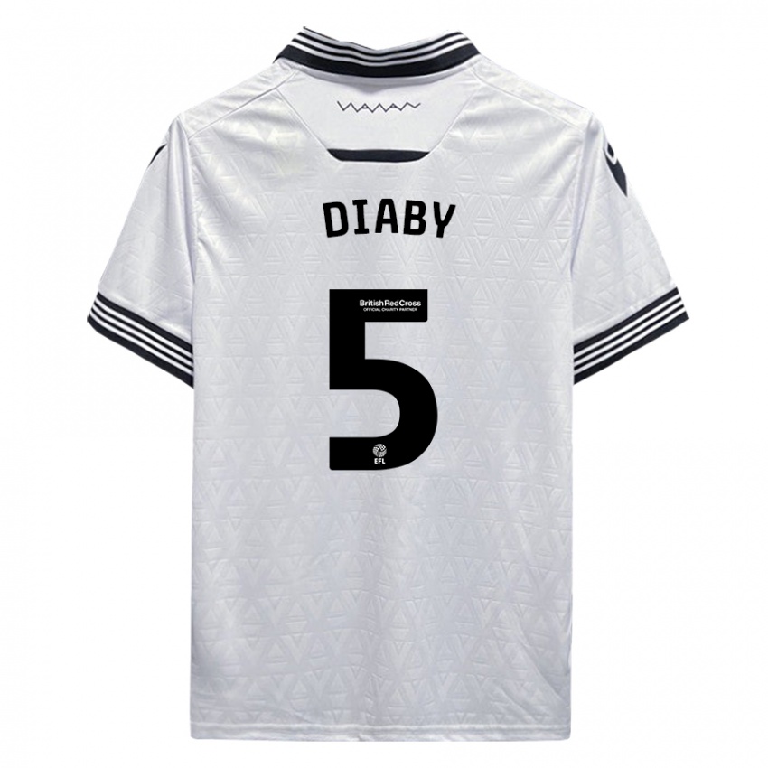 Hombre Camiseta Bambo Diaby #5 Blanco 2ª Equipación 2023/24 La Camisa México