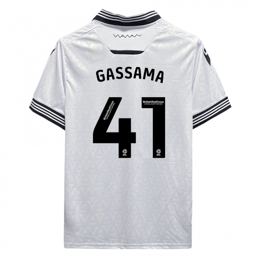 Hombre Camiseta Djeidi Gassama #41 Blanco 2ª Equipación 2023/24 La Camisa México