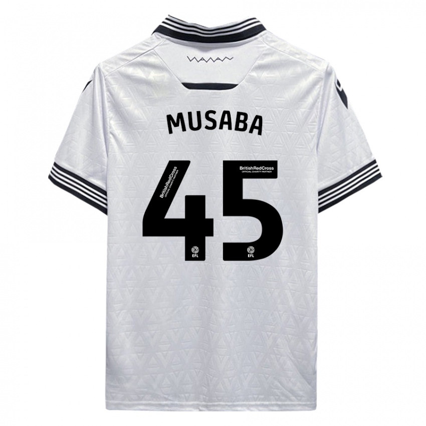 Hombre Camiseta Anthony Musaba #45 Blanco 2ª Equipación 2023/24 La Camisa México