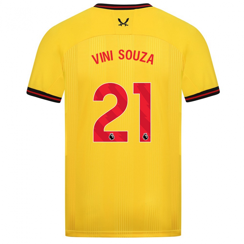 Hombre Camiseta Vini Souza #21 Amarillo 2ª Equipación 2023/24 La Camisa México