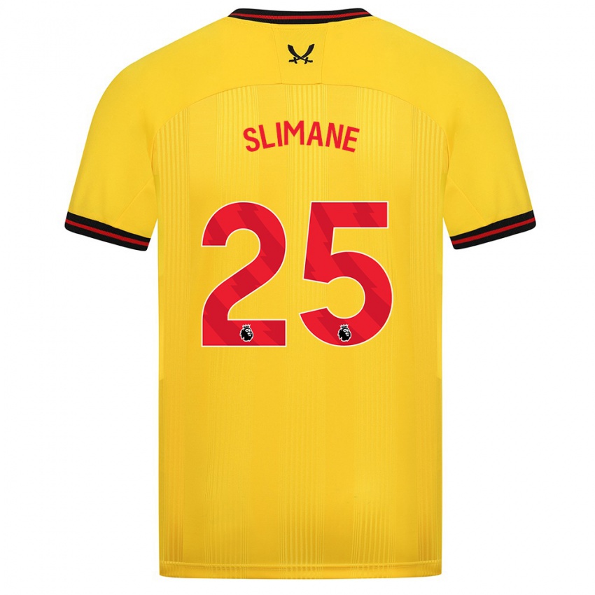 Hombre Camiseta Anis Slimane #25 Amarillo 2ª Equipación 2023/24 La Camisa México