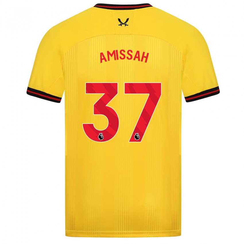 Hombre Camiseta Jordan Amissah #37 Amarillo 2ª Equipación 2023/24 La Camisa México