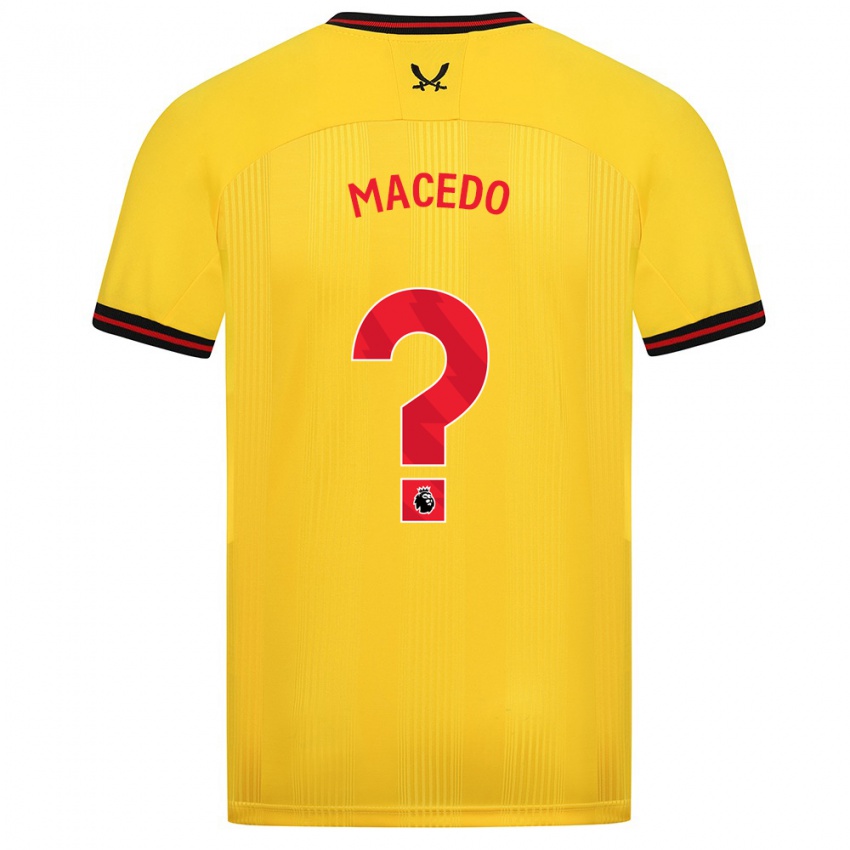 Hombre Camiseta Fernando Macedo #0 Amarillo 2ª Equipación 2023/24 La Camisa México
