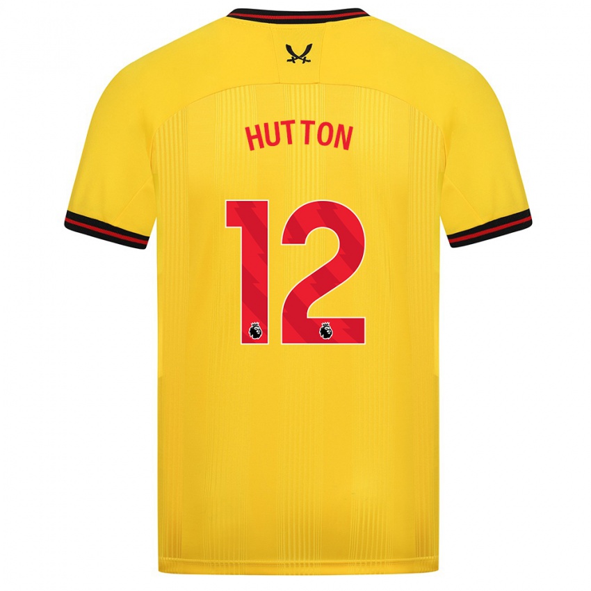 Hombre Camiseta Jodie Hutton #12 Amarillo 2ª Equipación 2023/24 La Camisa México