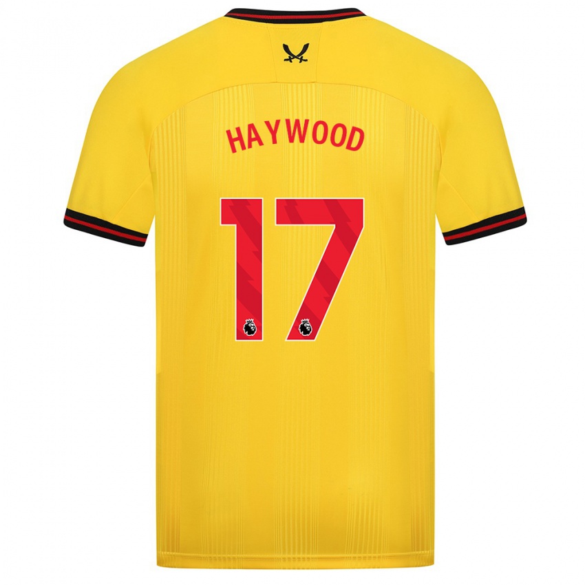 Hombre Camiseta Sophie Haywood #17 Amarillo 2ª Equipación 2023/24 La Camisa México