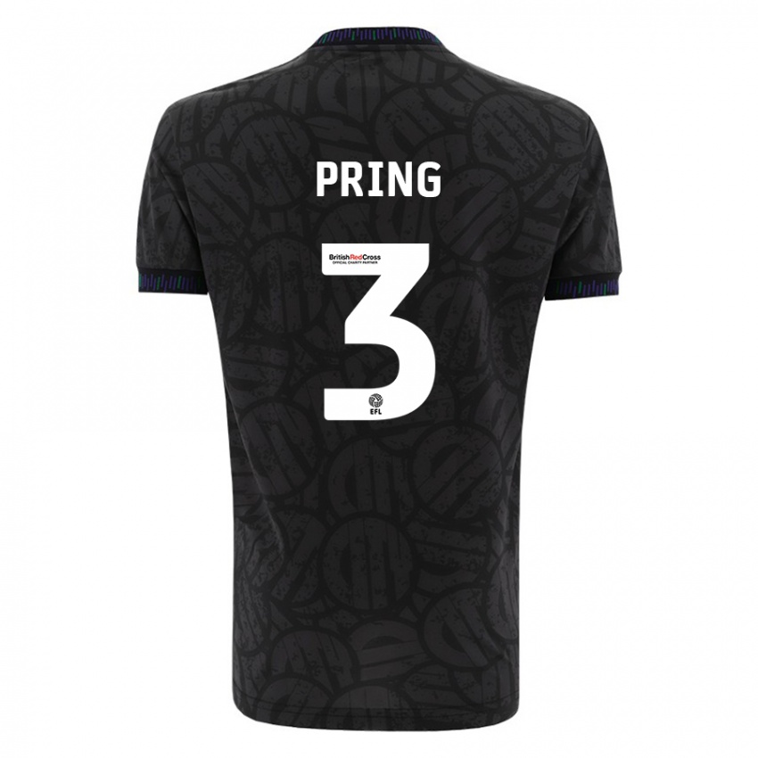 Hombre Camiseta Cameron Pring #3 Negro 2ª Equipación 2023/24 La Camisa México