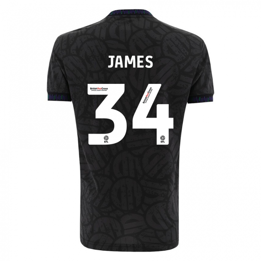 Hombre Camiseta Joseph James #34 Negro 2ª Equipación 2023/24 La Camisa México