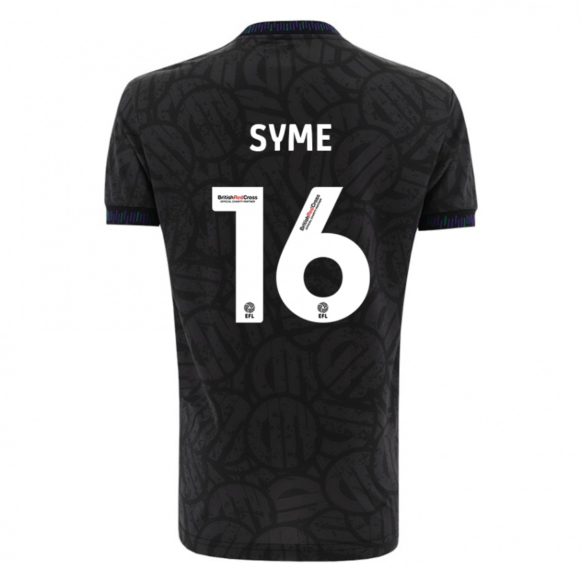 Hombre Camiseta Emily Syme #16 Negro 2ª Equipación 2023/24 La Camisa México