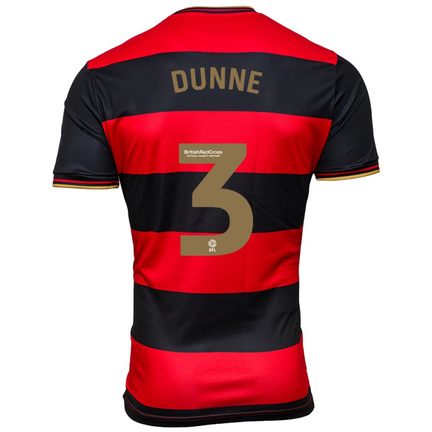 Hombre Camiseta Jimmy Dunne #3 Negro Rojo 2ª Equipación 2023/24 La Camisa México