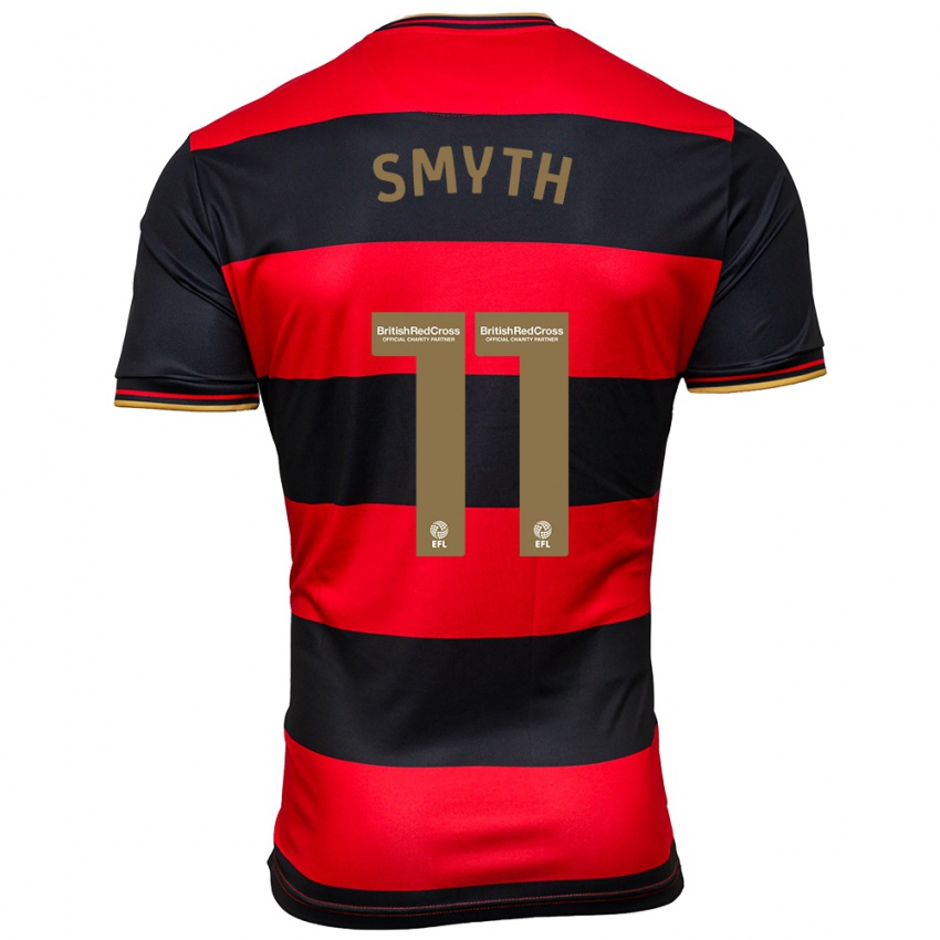 Hombre Camiseta Paul Smyth #11 Negro Rojo 2ª Equipación 2023/24 La Camisa México