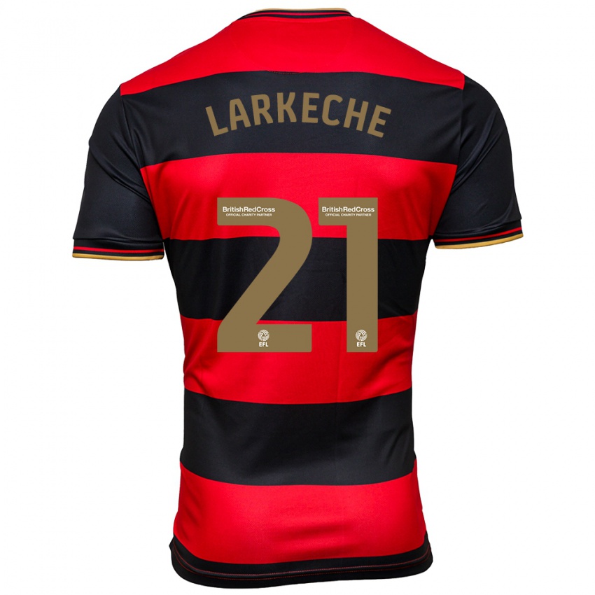 Hombre Camiseta Ziyad Larkeche #21 Negro Rojo 2ª Equipación 2023/24 La Camisa México