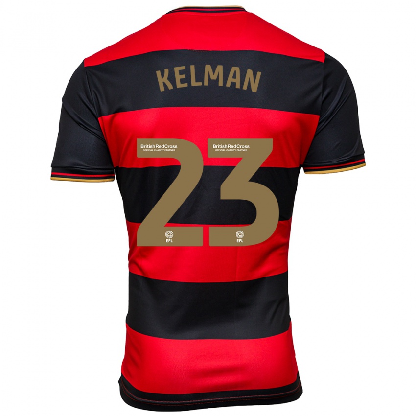 Hombre Camiseta Charlie Kelman #23 Negro Rojo 2ª Equipación 2023/24 La Camisa México