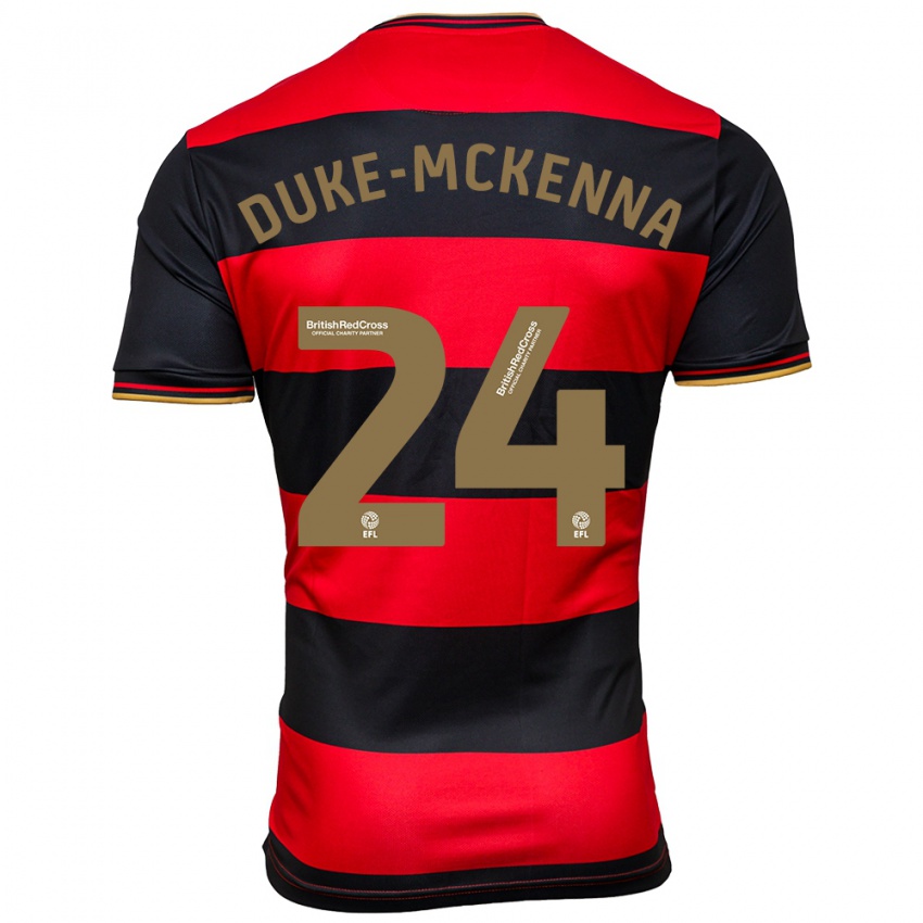 Hombre Camiseta Stephen Duke-Mckenna #24 Negro Rojo 2ª Equipación 2023/24 La Camisa México
