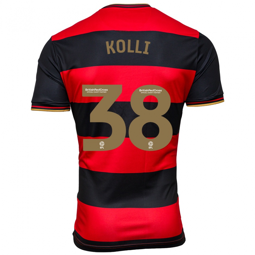 Hombre Camiseta Rayan Kolli #38 Negro Rojo 2ª Equipación 2023/24 La Camisa México