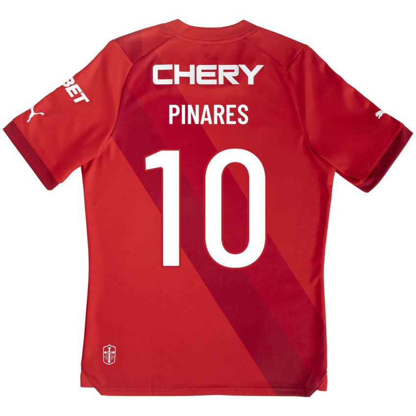 Hombre Camiseta Cesar Pinares #10 Rojo 2ª Equipación 2023/24 La Camisa México